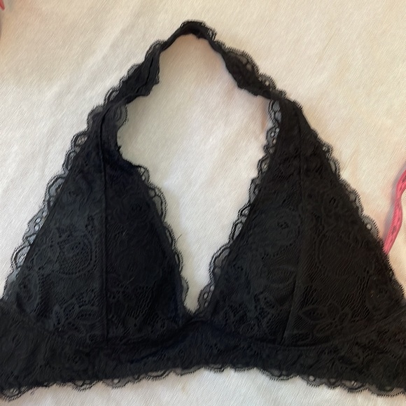 Free Press black lace halter bralette size L - Picture 11 of 11